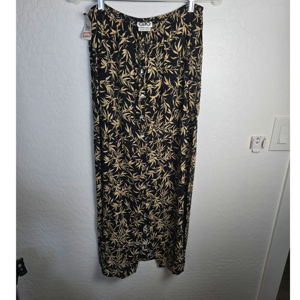 Vintage Clio NWT Skirt Size Large button down front elastic waist